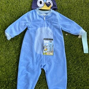 Bluey Kids Footie Pajama - Light Blue